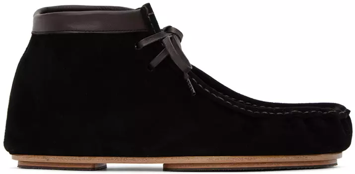 Черные мокасиновые ботинки дезерты AURALEE