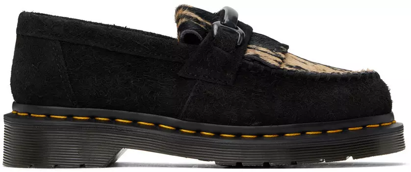 Черные мокасины Adrian Snaffle Dr. Martens, черный/черный/бежевый