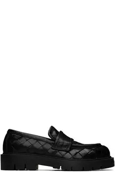 Черные мокасины Haddock Bottega Veneta