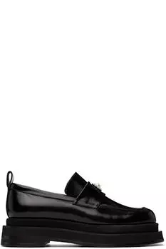 Черные мокасины с сердечком на платформе Simone Rocha