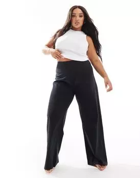 Черные мягкие широкие брюки для танцев ASOS 4505 Curve Studio