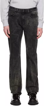 Черные мраморные джинсы Givenchy