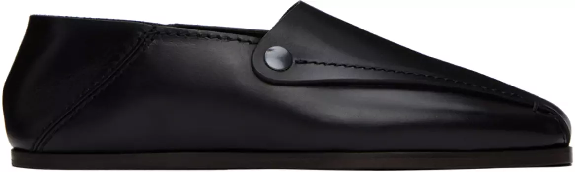 Черные мюли со складками LEMAIRE