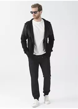 Черные мужские брюки чинос с эластичной резинкой на талии Fabrika