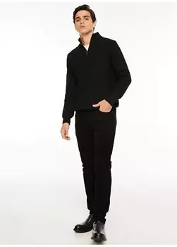 Черные мужские брюки чинос с заниженной талией Fabrika