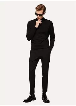 Черные мужские брюки чинос с завязками на талии ERK 3 Fabrika, черный