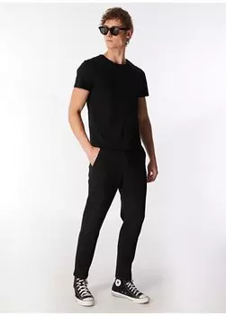 Черные мужские брюки для бега с нормальной талией и нормальными ногами NGO-TUNAH U.S. Polo Assn., черный