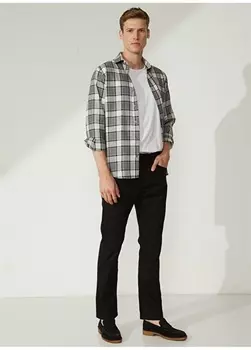 Черные мужские брюки комфортного покроя с нормальной талией Altnyldz Classic