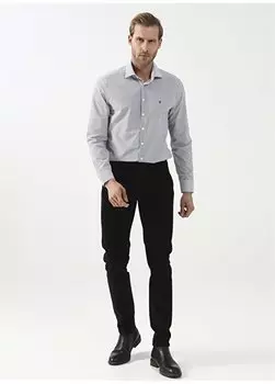 Черные мужские брюки узкого кроя с нормальной талией и нормальными штанинами VERTON Pierre Cardin, черный