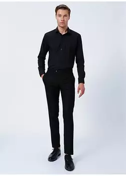 Черные мужские брюки узкого кроя с нормальной талией и нормальными штанинами PN1014300198 Svari, черный