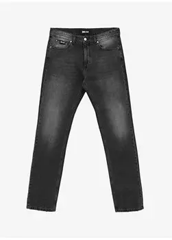 Черные мужские брюки узкого кроя с нормальной талией и нормальными штанинами 75OAB5S0 Just Cavalli, черный