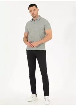 Черные мужские брюки узкого кроя с нормальной талией Pierre Cardin