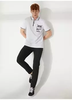 Черные мужские брюки узкого кроя со стандартной талией и нормальными штанинами GU23MSS01014 Gmg Frenze, черный