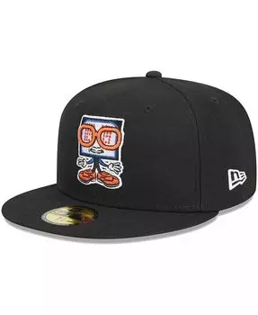 Черные мужские часы Syracuse Mets Theme Nights Clocks 59FIFTY приталенная шляпа New Era, черный