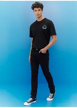 Черные мужские джинсовые брюки Lee