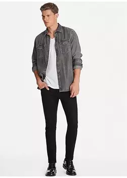 Черные мужские джинсовые брюки скинни JAMES Black Berlin Denim 0042423313 Mavi, черный