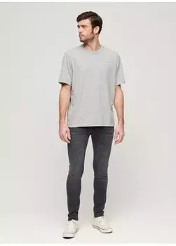 Черные мужские джинсовые брюки скинни с нормальной талией M7010890A2GK_VINTAGE SKINNY JEANS Superdry, черный