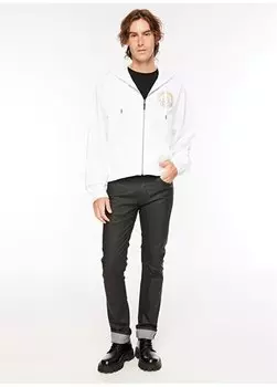 Черные мужские джинсовые брюки узкого кроя с нормальной талией и нормальными ногами 74OBB5S0DW056L54899 Just Cavalli, черный