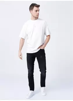 Черные мужские джинсовые брюки узкого кроя с низкой талией Fabrika