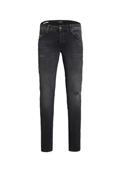 Черные мужские джинсовые брюки узкого кроя с нормальной талией Jack & Jones