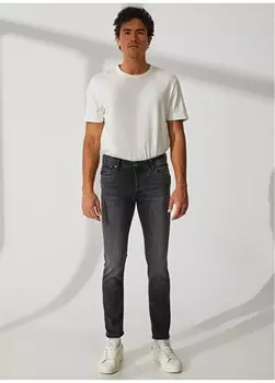 Черные мужские джинсовые брюки узкого кроя с заниженной талией Jack & Jones