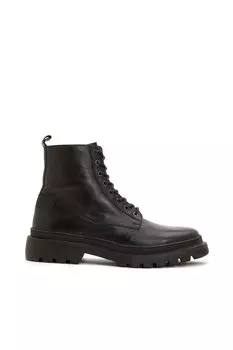 Черные мужские кожаные ботинки Network, черный