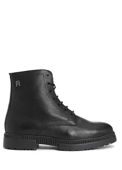 Черные мужские кожаные ботинки Tommy Hilfiger