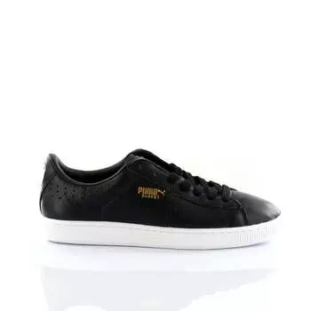 Черные мужские кожаные кроссовки Basket Classic Citi 357349 01 Puma, черный