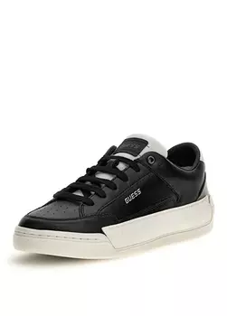 Черные мужские кожаные кроссовки Guess