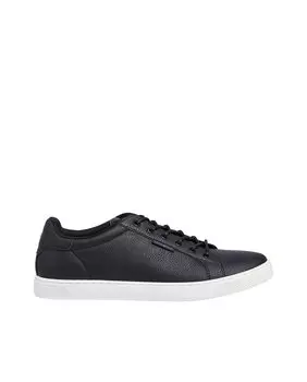 Черные мужские кроссовки с эффектом кожи Jack & Jones, серый