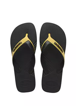 Черные мужские пляжные тапочки с логотипом Havaianas