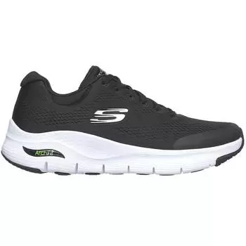 Черные мужские прогулочные кроссовки Skechers Arch Fit на шнурках