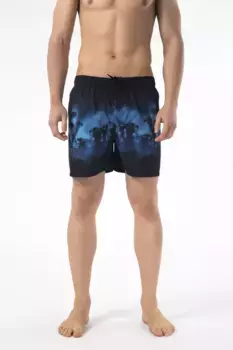 Черные мужские шорты для плавания из полиэстера Just Cavalli