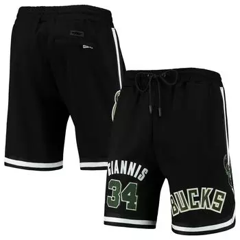 Черные мужские шорты Pro Standard Giannis Antetokounmpo Milwaukee Bucks Player Replica