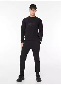 Черные мужские спортивные брюки узкого кроя с эластичной резинкой на талии FM23W02PF Fred Mello, черный