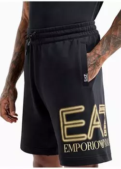 Черные мужские спортивные шорты 3DPS76PJSHZ EA7, черный