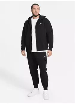Черные мужские спортивные штаны без принта CD3129 010 M NSW CLUB PANT CARGO BB Nike, черный