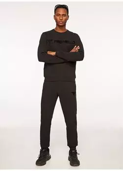 Черные мужские спортивные штаны узкого кроя с эластичной резинкой на талии FM23W04PF Fred Mello, черный