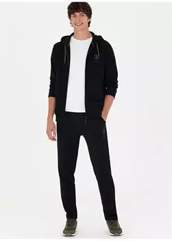 Черные мужские спортивные штаны узкого кроя с нормальной талией HENBIXSK023 U.S. Polo Assn., черный