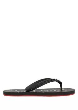 Черные мужские тапочки Christian Louboutin