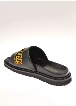Черные мужские тапочки Roberto Cavalli
