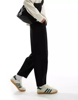 Черные нарядные брюки объемного кроя ASOS DESIGN