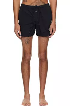 Черные нейлоновые металлические шорты для плавания ECONYL Stone Island