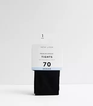 Черные непрозрачные колготки премиум-класса плотностью 70 ден New Look, черный
