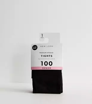 Черные непрозрачные колготки премиум-класса плотностью 100 ден New Look, черный
