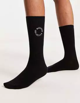 Черные носки ASOS Weekend Collective