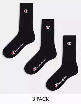 Черные носки Champion Crew, 3 пары