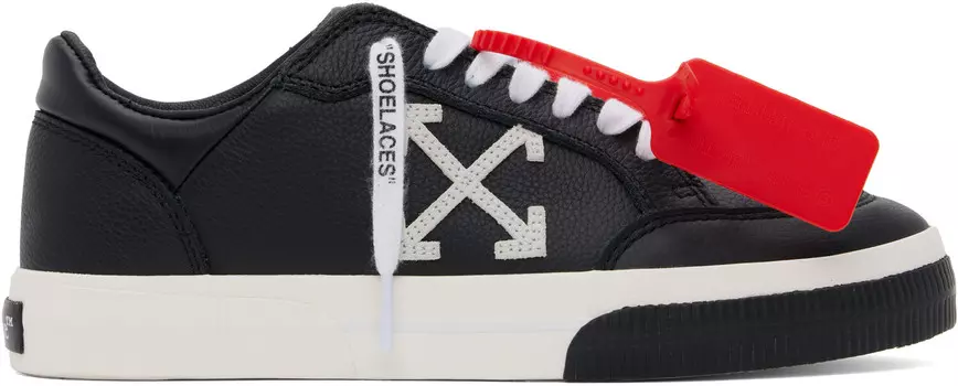 Черные новые низкие вулканизированные кроссовки Off-White