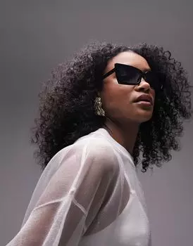 Черные объемные солнцезащитные очки "кошачий глаз" Topshop Pine