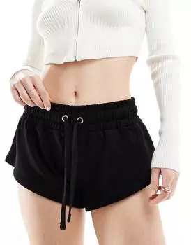 Черные очень короткие шорты из джерси ASOS DESIGN